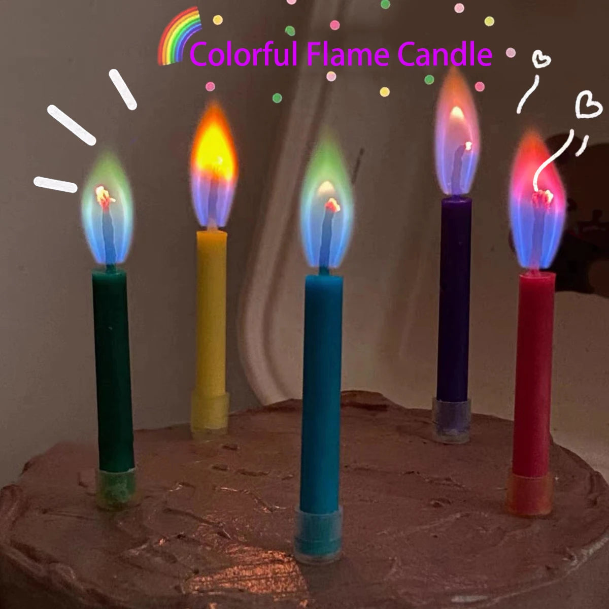 Multicolored Flame Candles