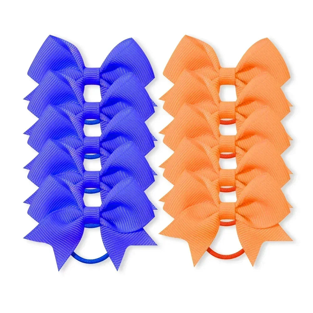 10Pcs Elastic Hair Ties with Ribbon Bows – Baby & Kids Gift Accessories - Image 22