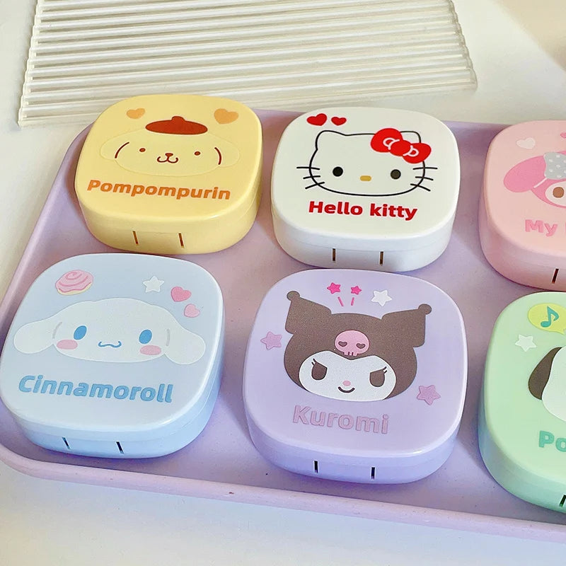 Kawaii Sanrio Contact Lenses Box – Hello Kitty, Kuromi Travel Case - Image 2