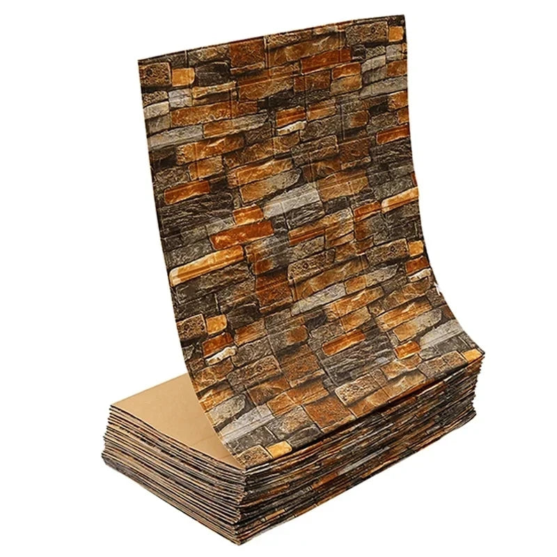 Transform Your Space with 3D Soft Foam Brick Wallpaper Stickers - Image 9