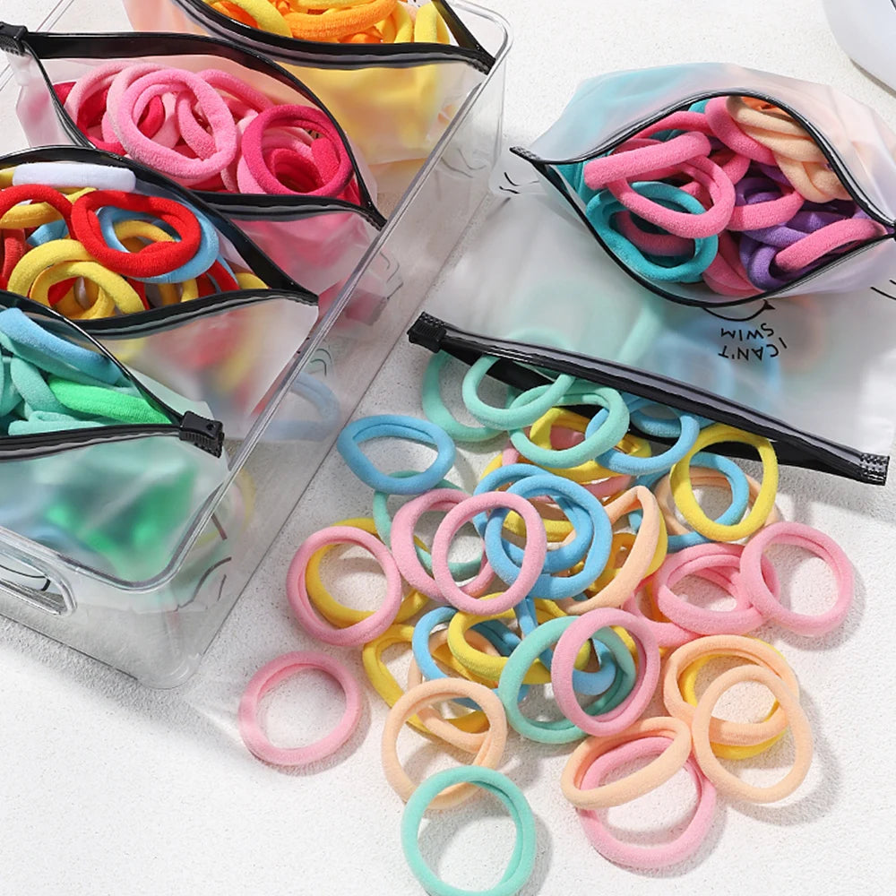 Girls Solid Color Elastic Hair Bands – Korean Style Accessories - Image 5