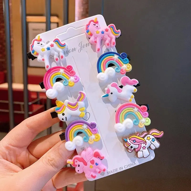 Adorable Unicorn Hair Accessories Set for Kids – 10PCS Collection
