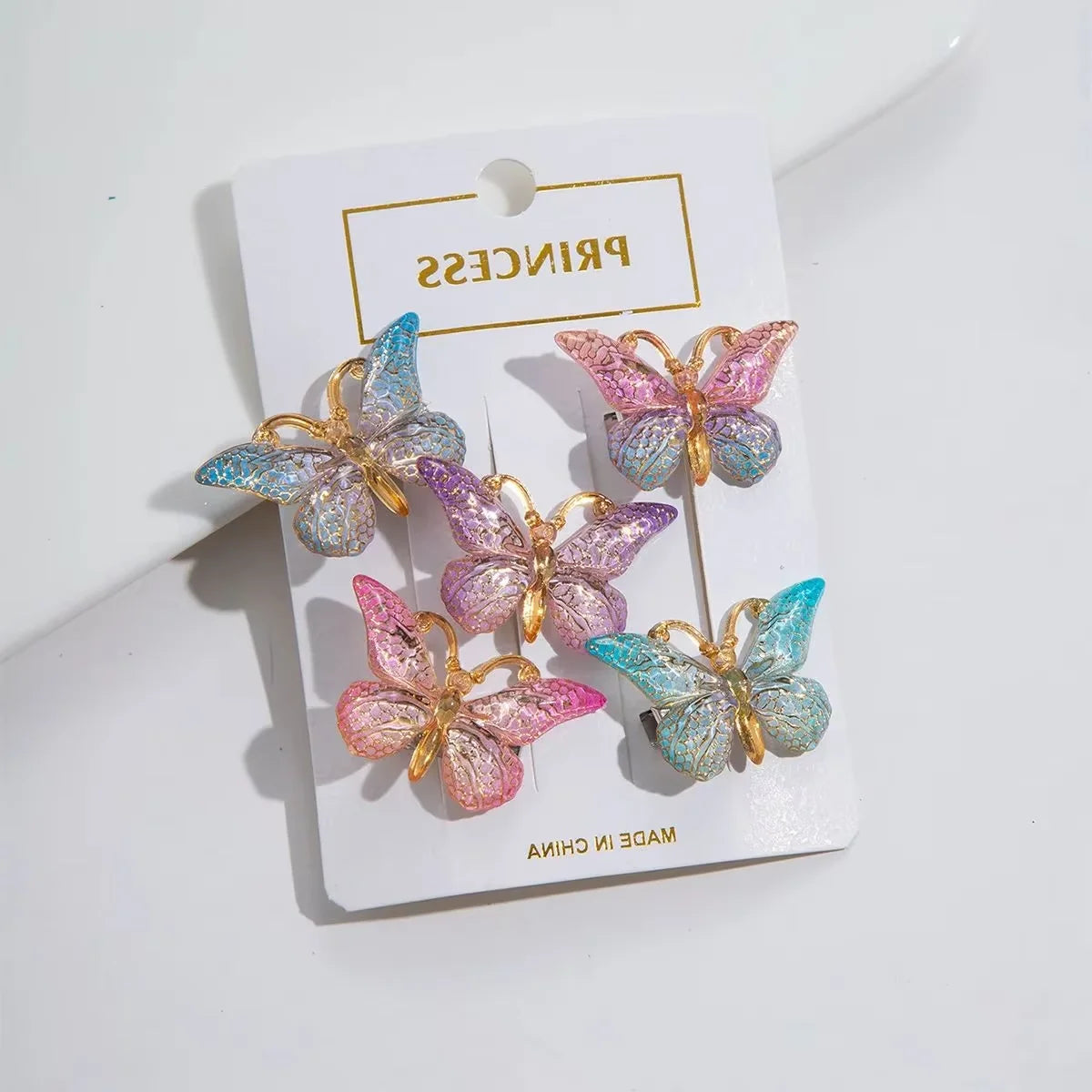 Sweet Macarons Gradient Color Butterfly Hairpins - Image 12