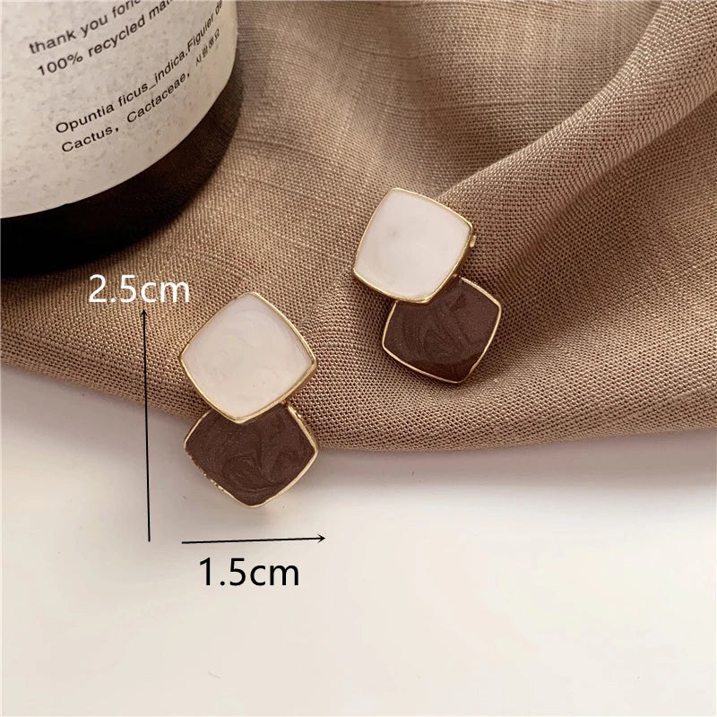 Retro Metal Gold Color Multiple Small Circle Stud Earrings  - Image 11