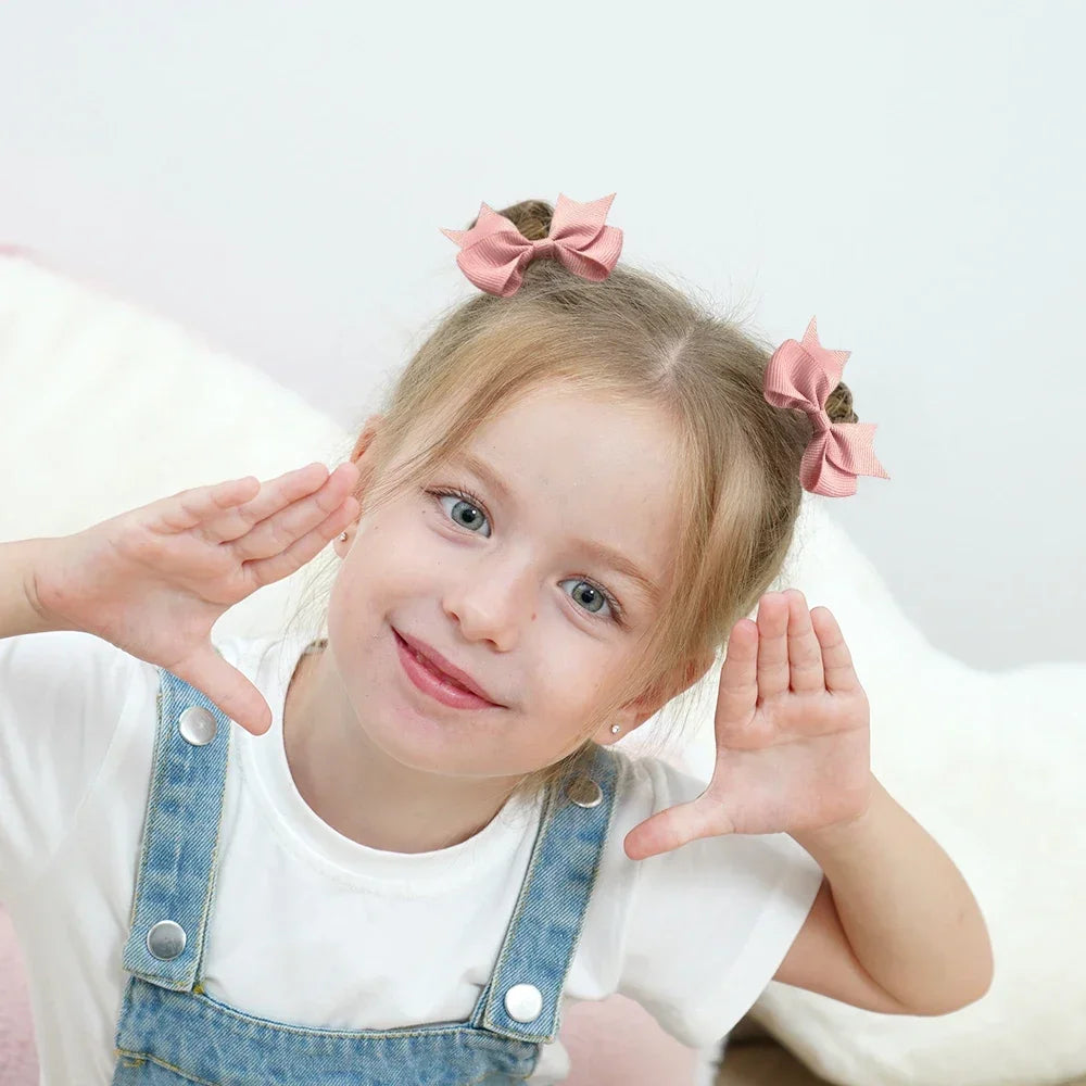 10Pcs Elastic Hair Ties with Ribbon Bows – Baby & Kids Gift Accessories - Image 2