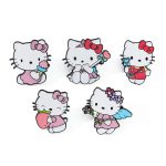 Cute Cartoon KT Cat Brooch Set