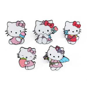 Cute Cartoon KT Cat Brooch Set