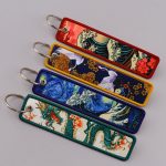 Van Gogh Embroidery Key Fobs – Artistic Keychain Accessories for Vehicles