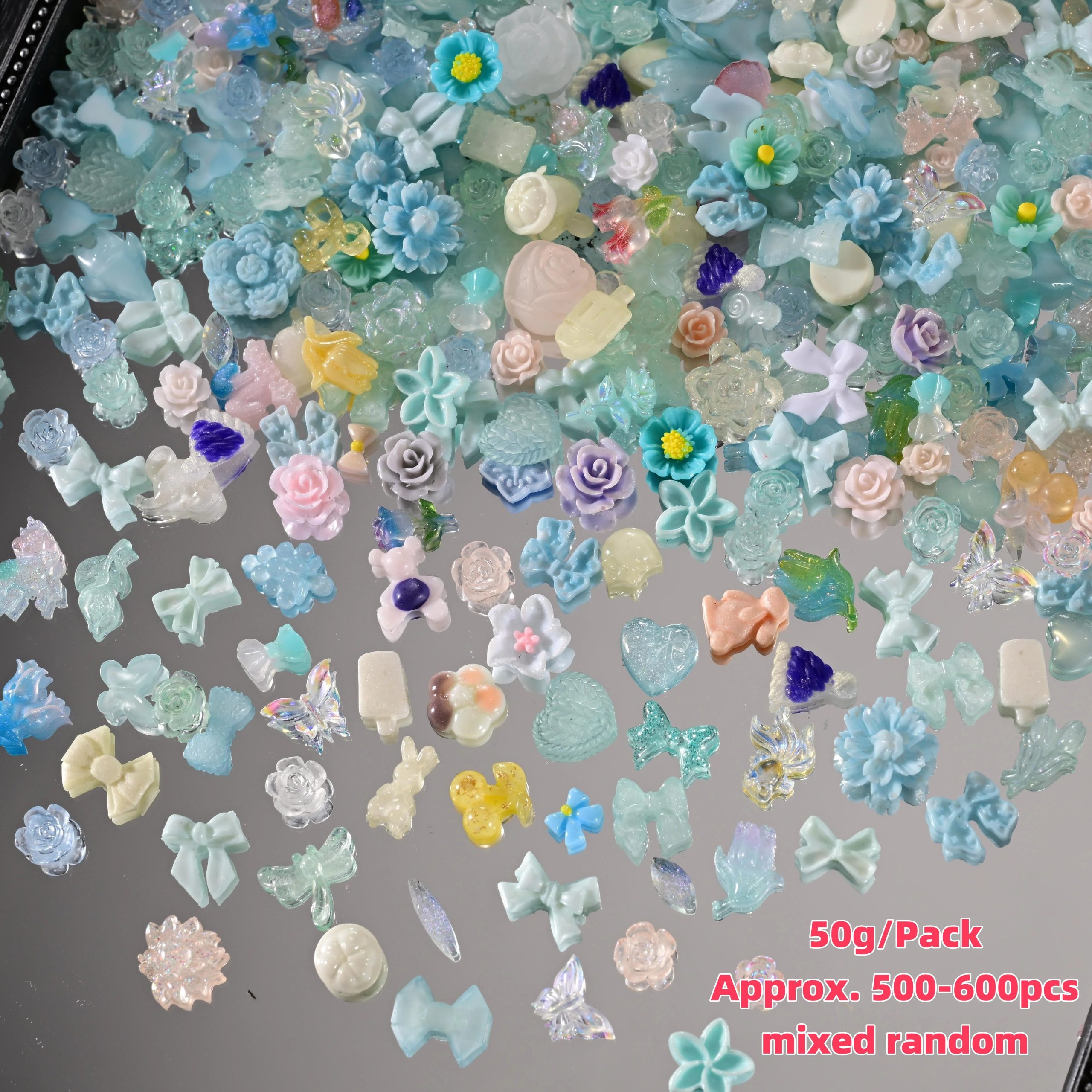 Pink Bowknot Heart Shaped Mixed Nail Decorations - Image 18