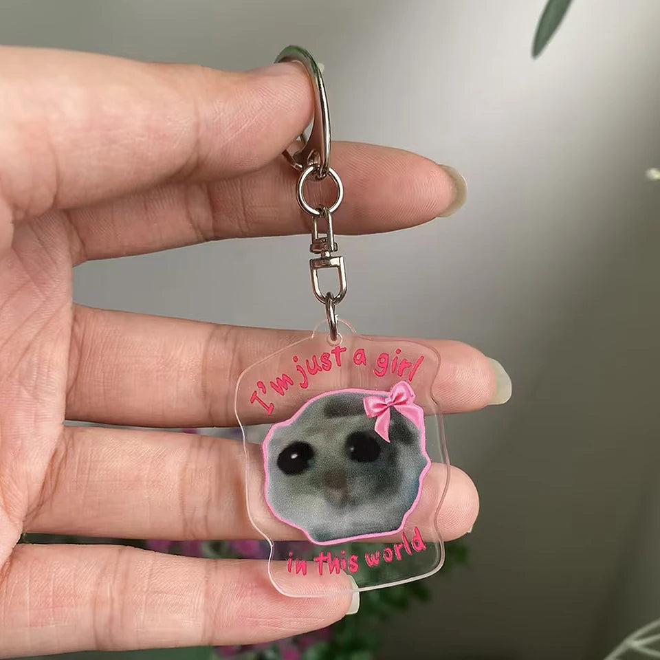 Sad Hamster Violin Song Plush Keychain - Image 4