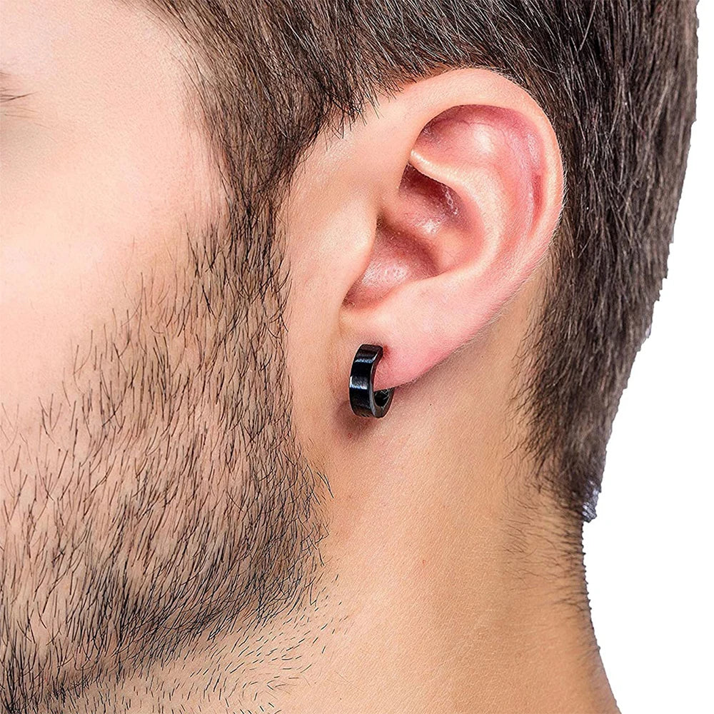 Fashionable Men's Zircon Leaf Magnet Earrings – No Piercing Needed - Image 6