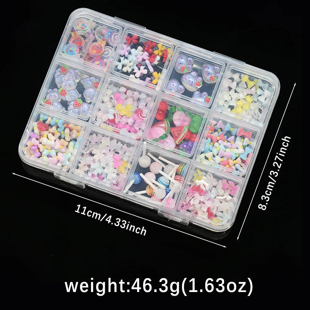 12Grids 3D Cute Nail Charms – Nails & Phone Cases - Image 6