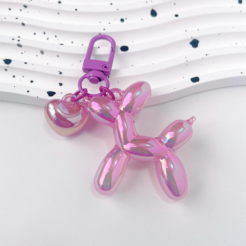 Cute Acrylic Cartoon Balloon Dog Keychains – Y2K Bag Pendant - Image 25