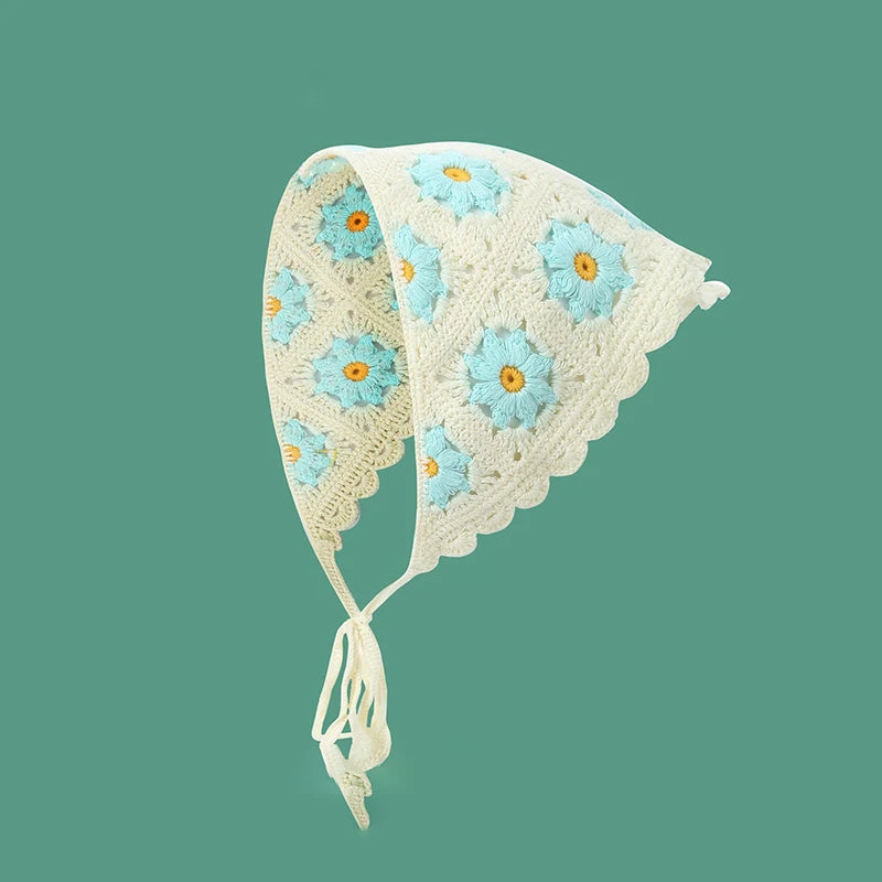 Elegant Knitted Triangle Scarf Headband – Stylish Hair Accessory - Image 6