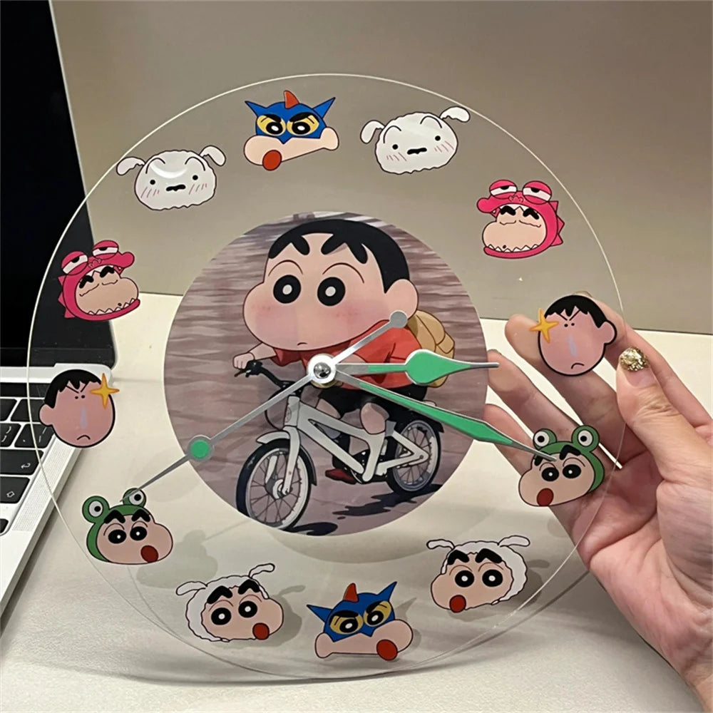 Adorable Crayon Shin-Chan Acrylic Clock – A Kawaii Anime