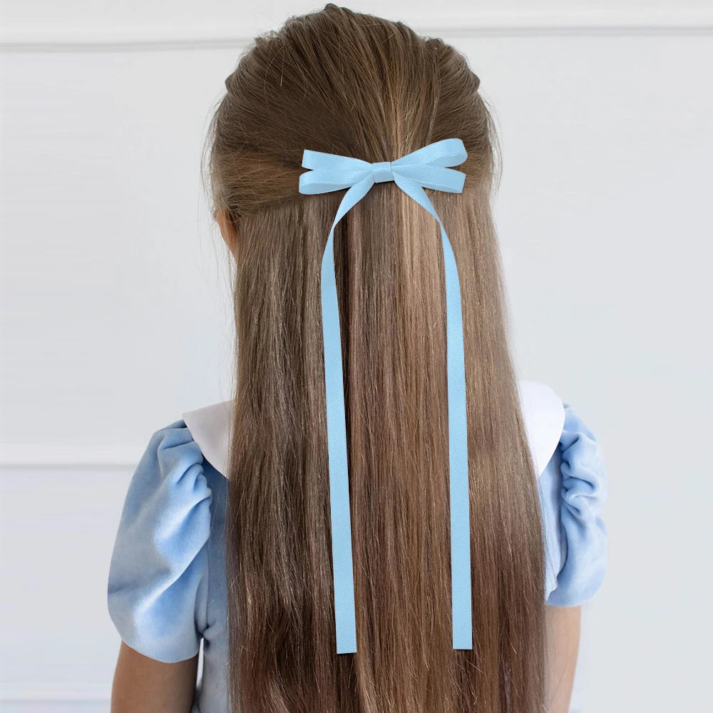 2pcs 2025 New Cute Ribbon Bow Headband Clip Set - Image 3