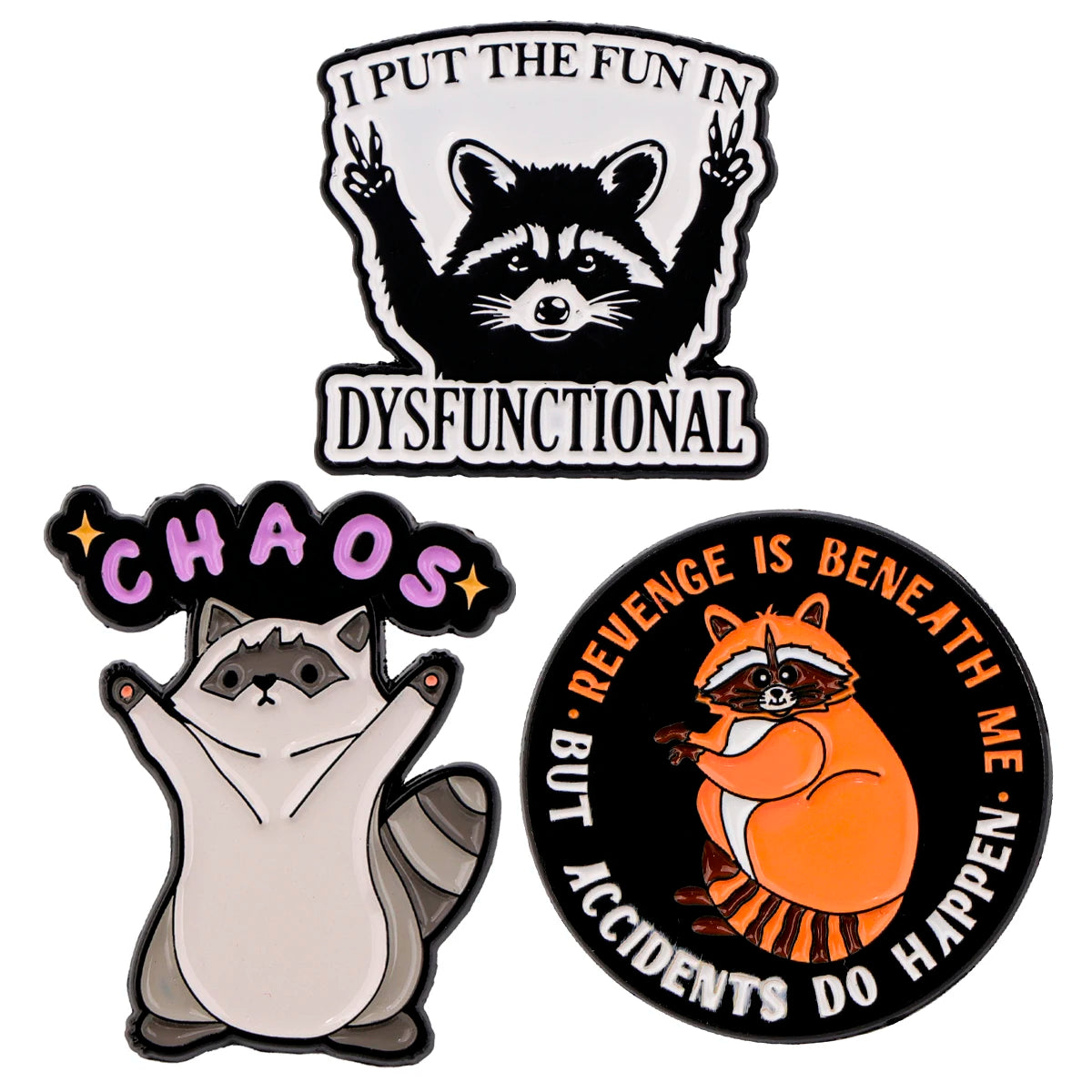 Cute Raccoon Enamel Pins – Funny Quotes Brooches for Women - Image 5