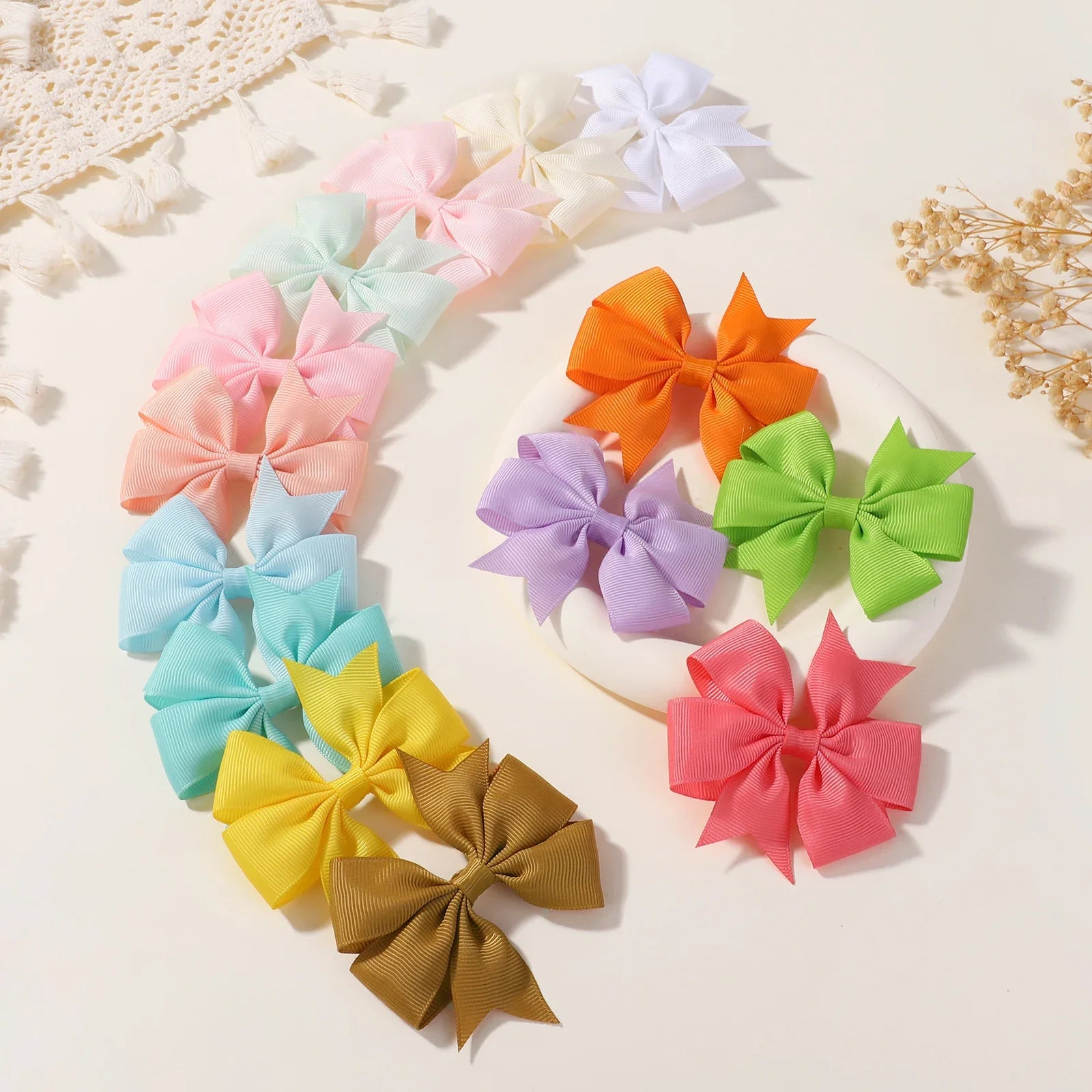 Adorable Candy Color Bow Hair Clip Set for Baby Girls - Image 6