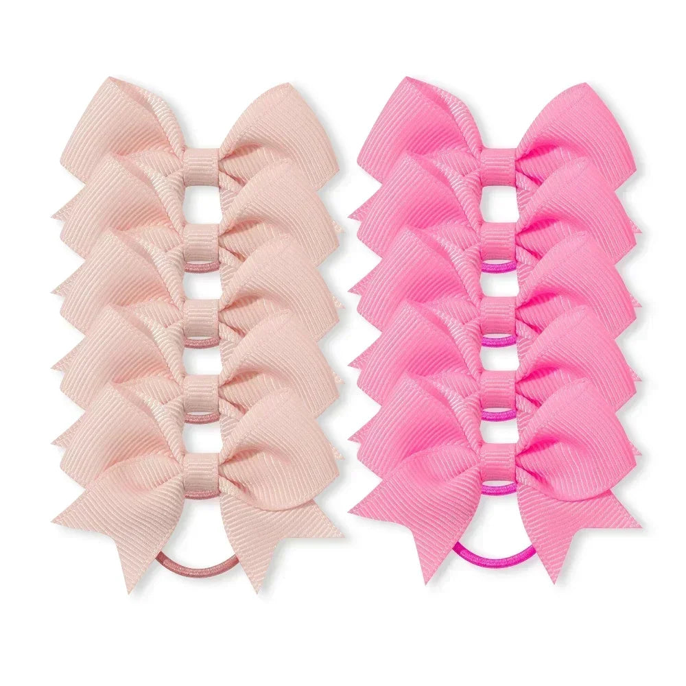 10Pcs Elastic Hair Ties with Ribbon Bows – Baby & Kids Gift Accessories - Image 23