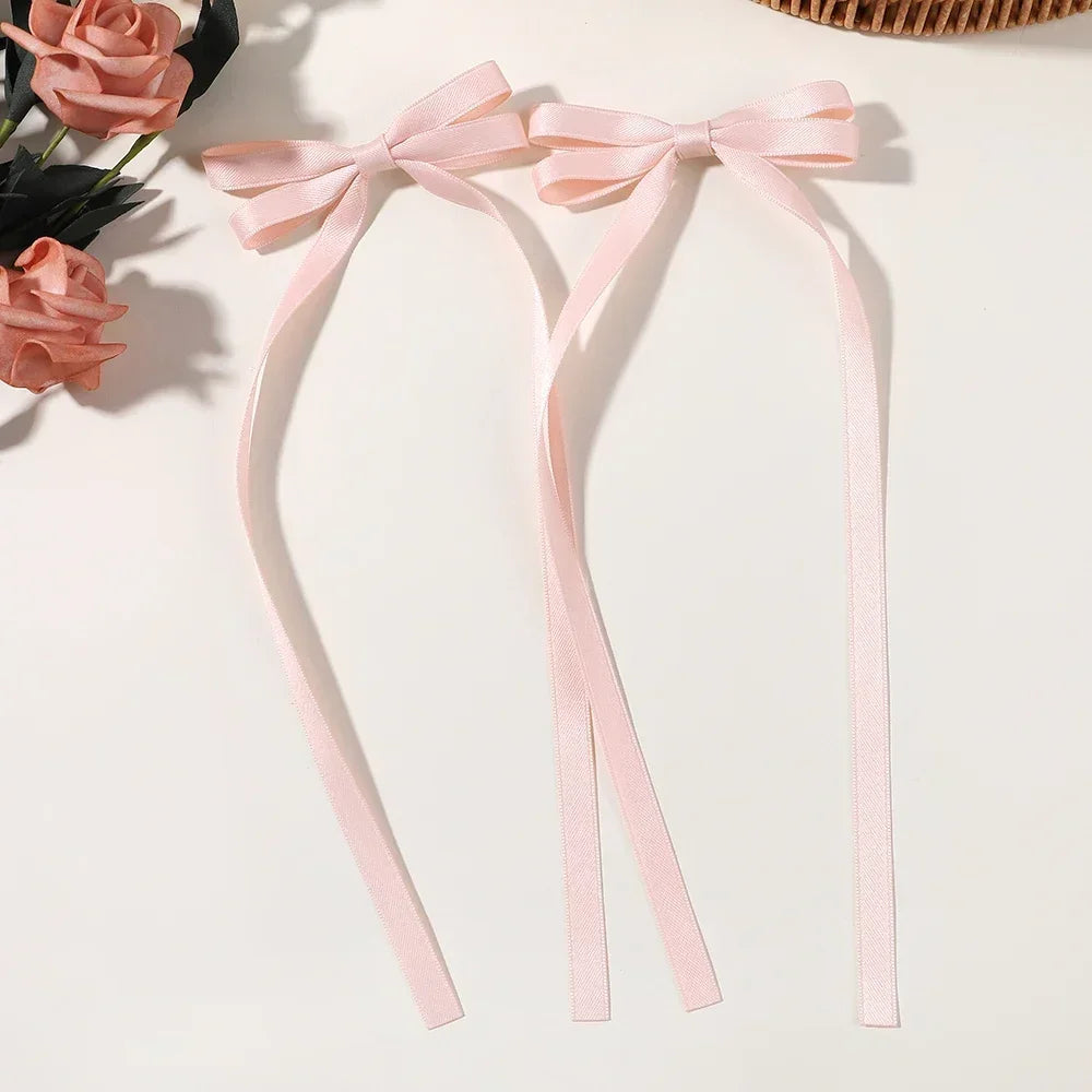 2pcs 2025 New Cute Ribbon Bow Headband Clip Set - Image 25