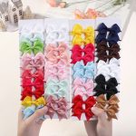 10Pcs Elastic Hair Ties with Ribbon Bows – Baby & Kids Gift Accessories