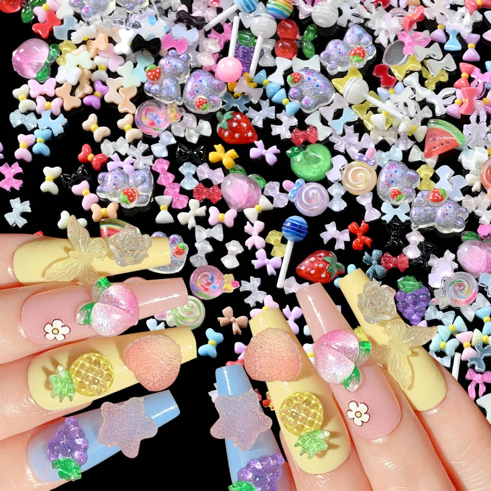 12Grids 3D Cute Nail Charms – Nails & Phone Cases - Image 2