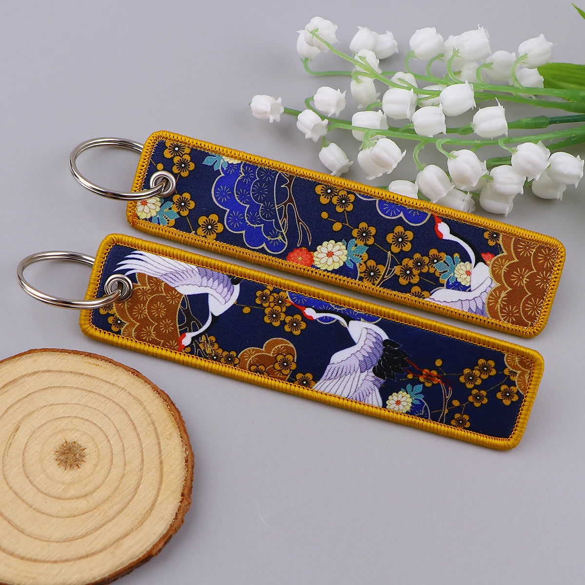 Van Gogh Embroidery Key Fobs – Artistic Keychain Accessories for Vehicles - Image 3