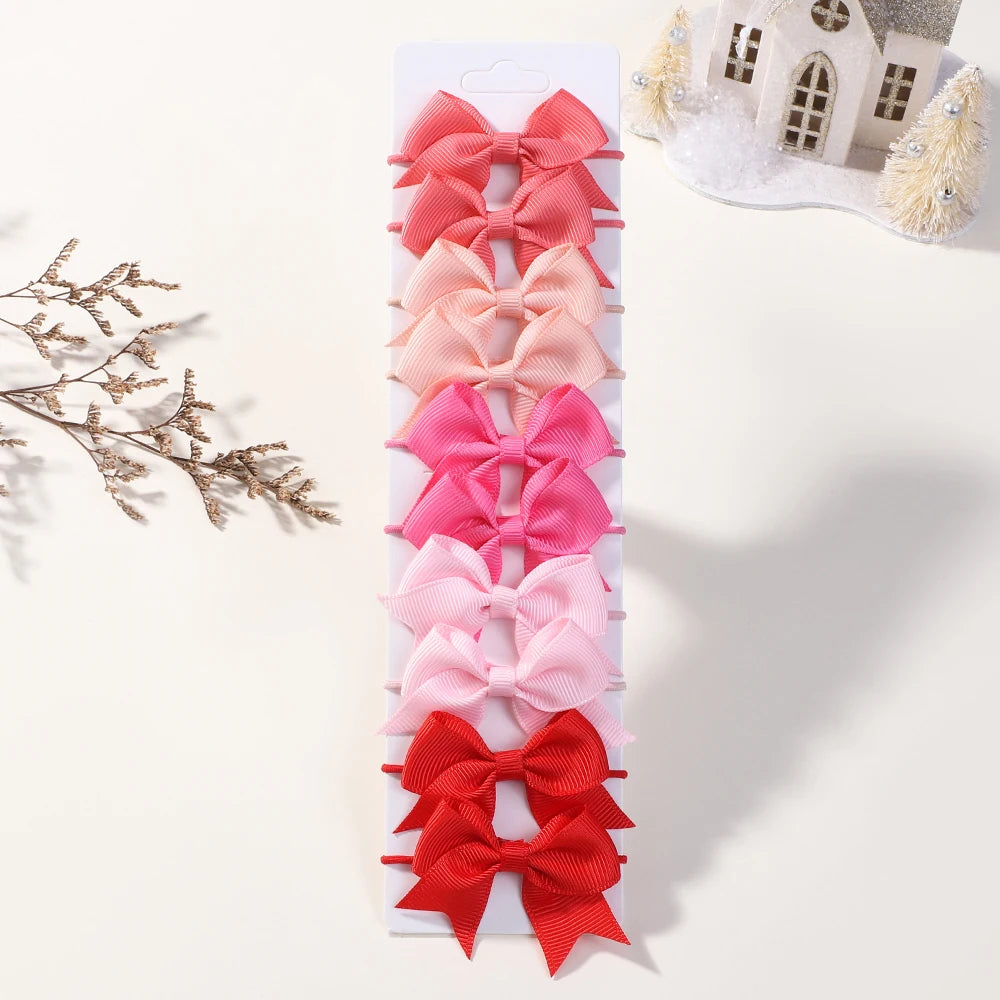 10Pcs Elastic Hair Ties with Ribbon Bows – Baby & Kids Gift Accessories - Image 16