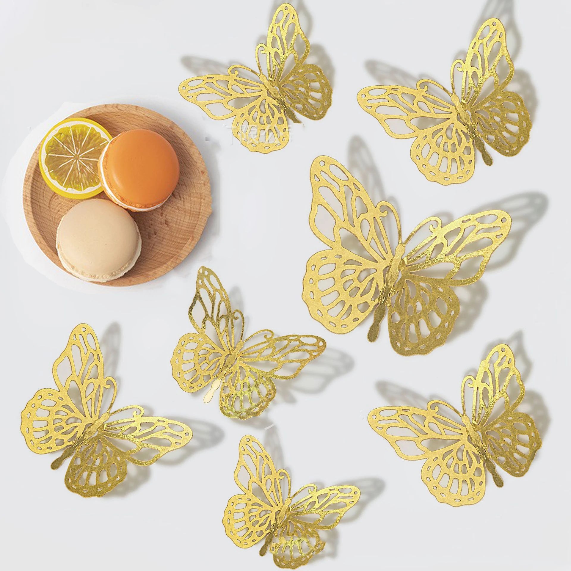 Elegant 3D Gold Butterfly Wall Decor – Parties and Home Decoration - Image 5