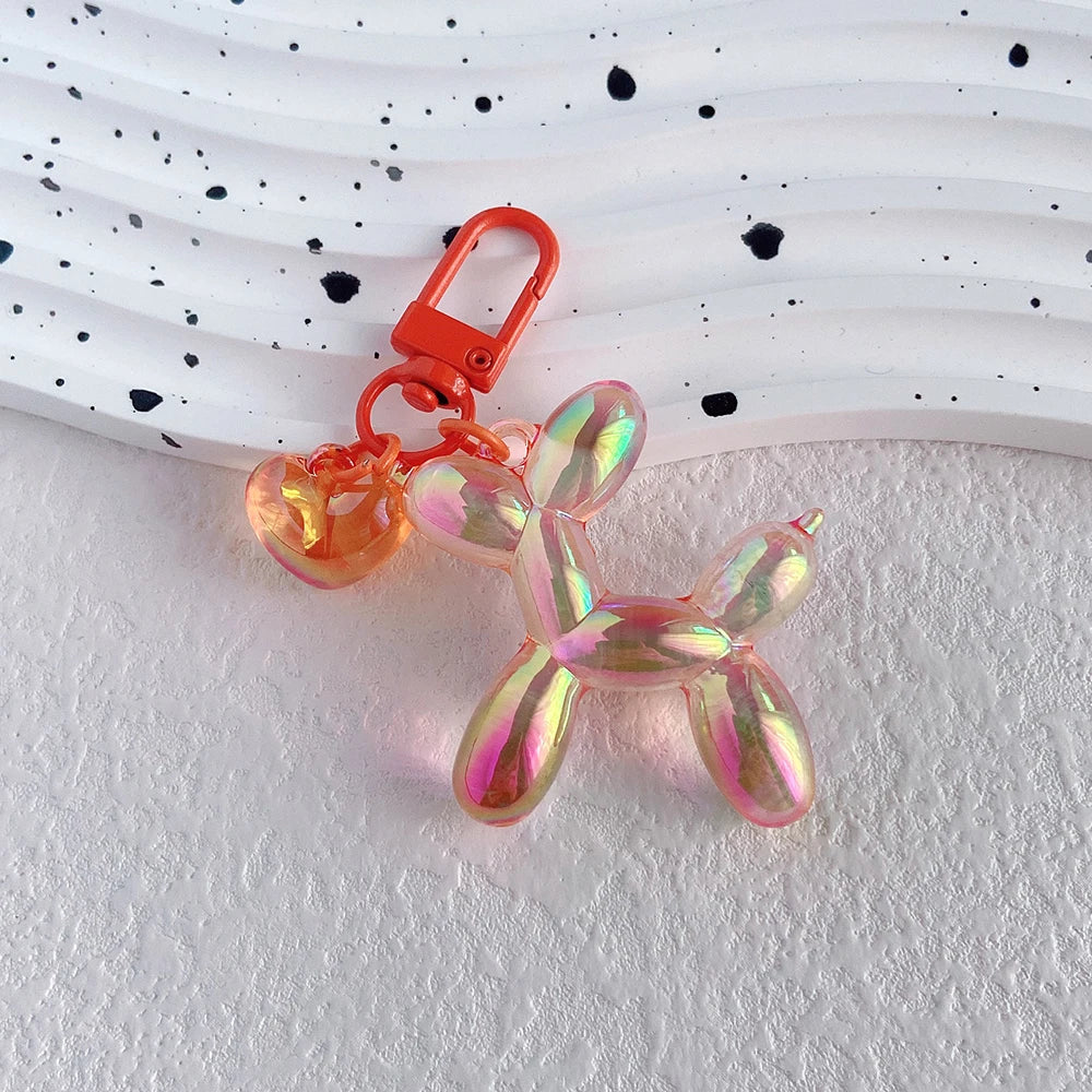 Cute Acrylic Cartoon Balloon Dog Keychains – Y2K Bag Pendant - Image 37