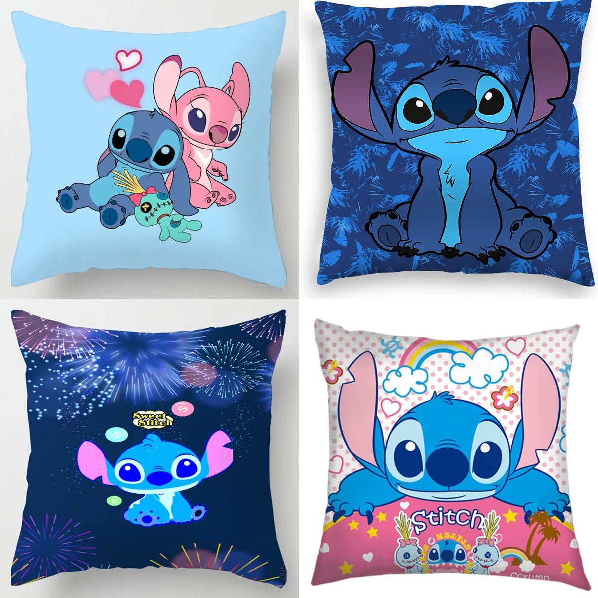 Disney Stitch Double Sided Print Pillowcase – Kawaii Room Decor