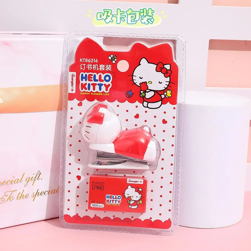 Sanrio Hello Kitty Staplers Set – Kawaii Cartoon Stationery for Students