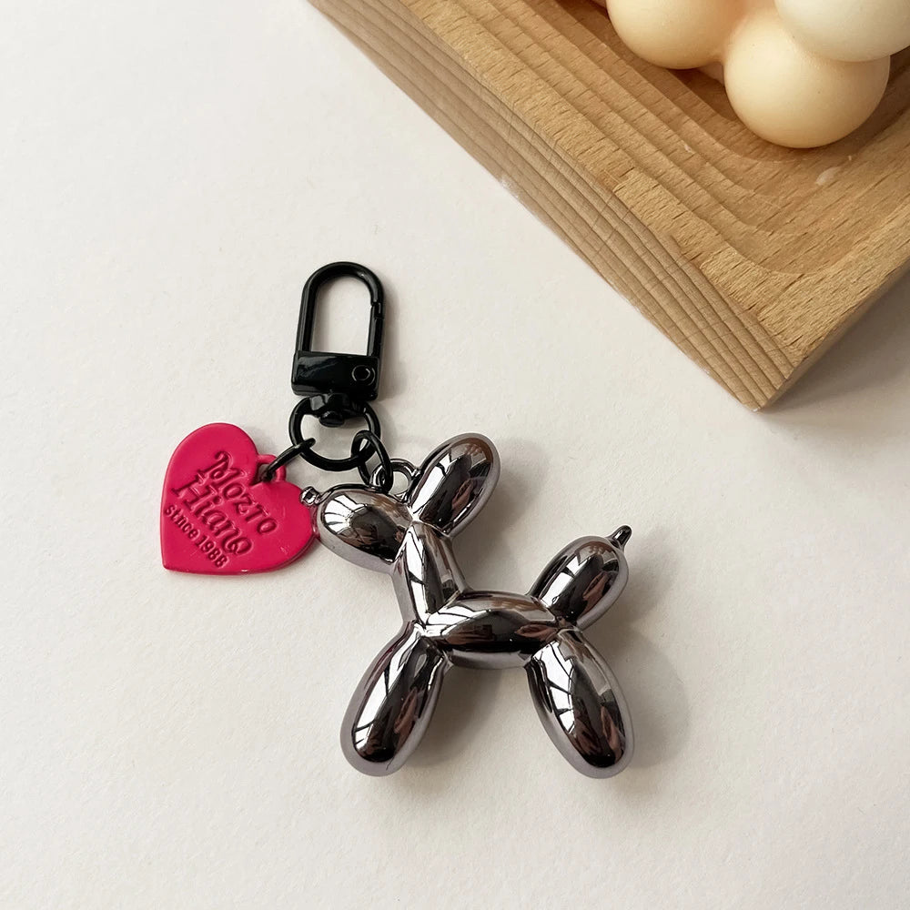 Cute Acrylic Cartoon Balloon Dog Keychains – Y2K Bag Pendant - Image 3