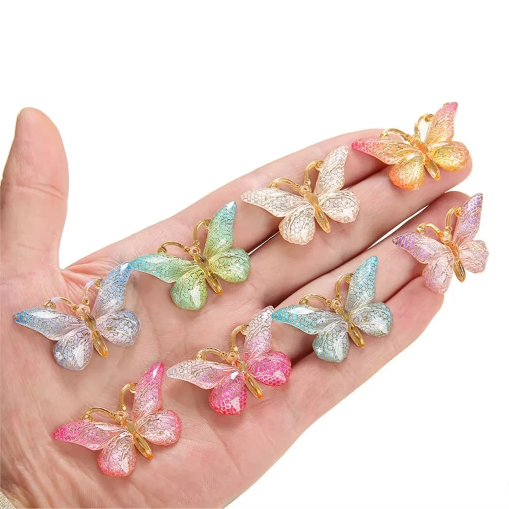 Sweet Macarons Gradient Color Butterfly Hairpins - Image 6