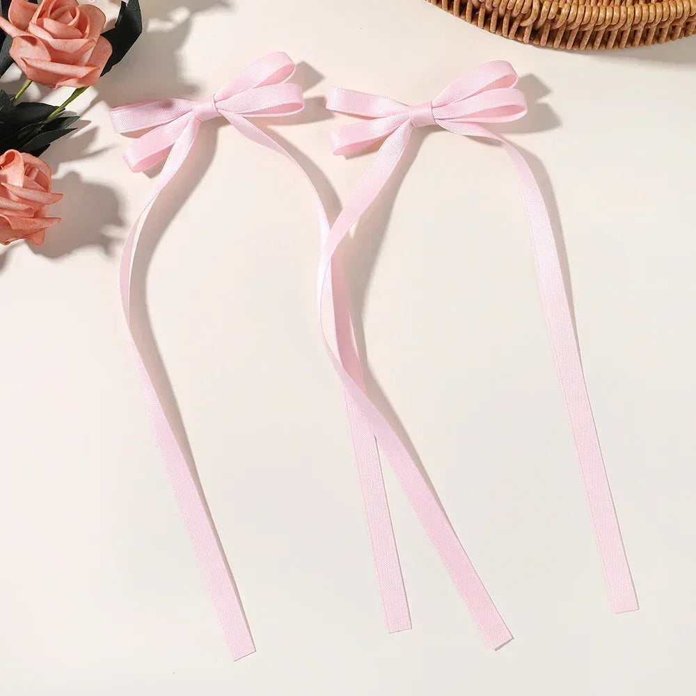 2pcs 2025 New Cute Ribbon Bow Headband Clip Set - Image 27