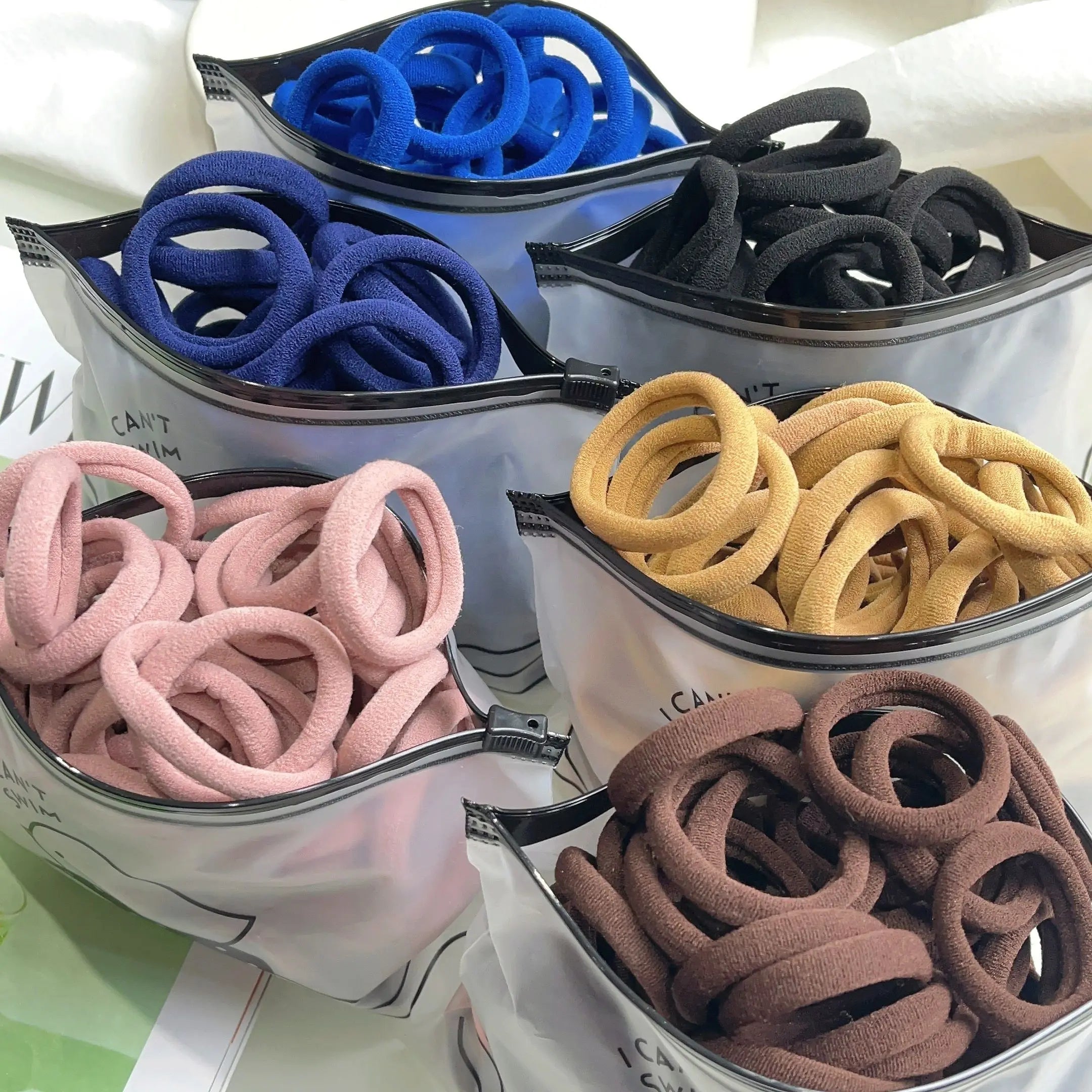 Girls Solid Color Elastic Hair Bands – Korean Style Accessories - Image 2