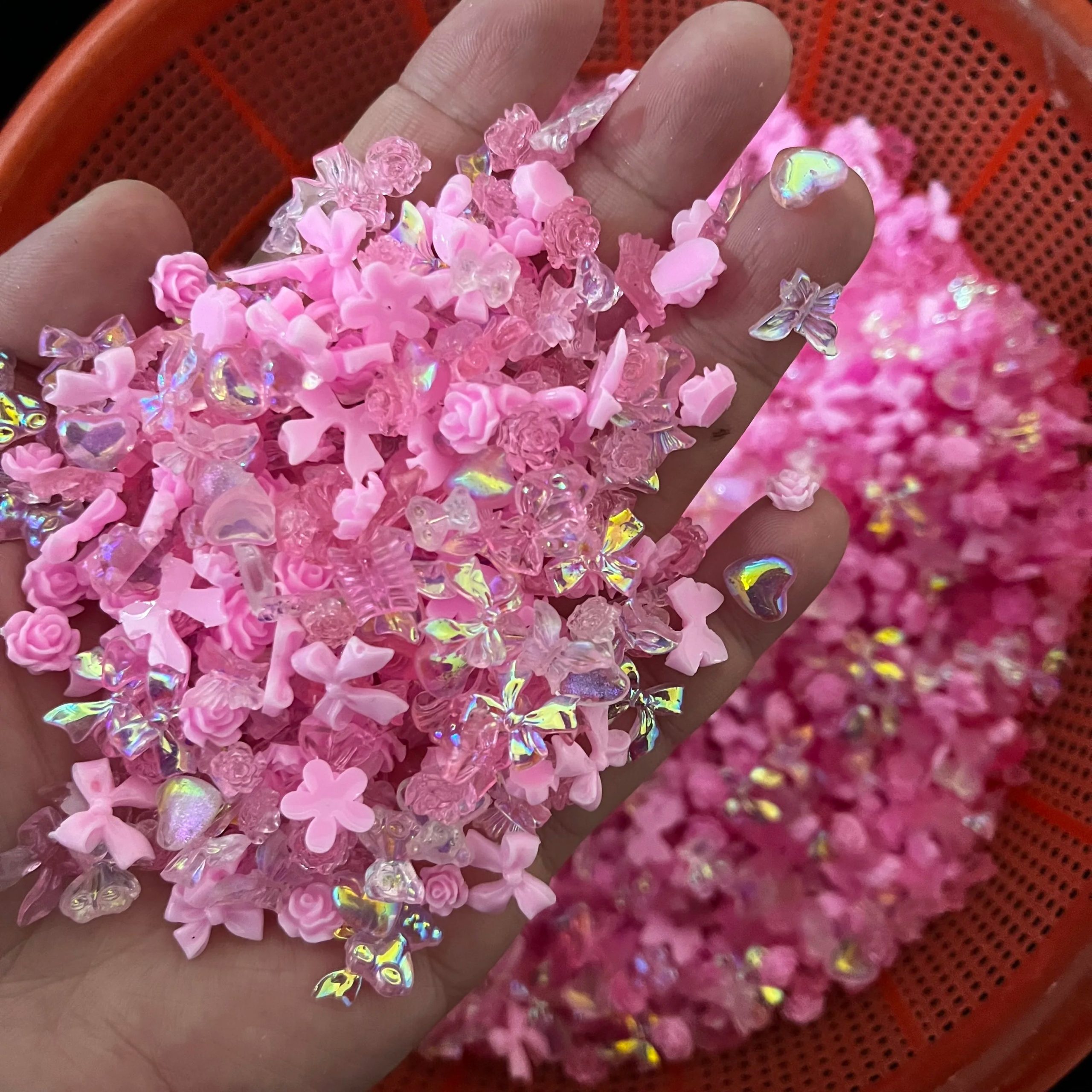 Pink Bowknot Heart Shaped Mixed Nail Decorations - Image 6