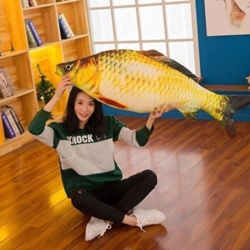 3D Simulation Gold Fish Plush Toys – Soft Carp Pillow - Image 5