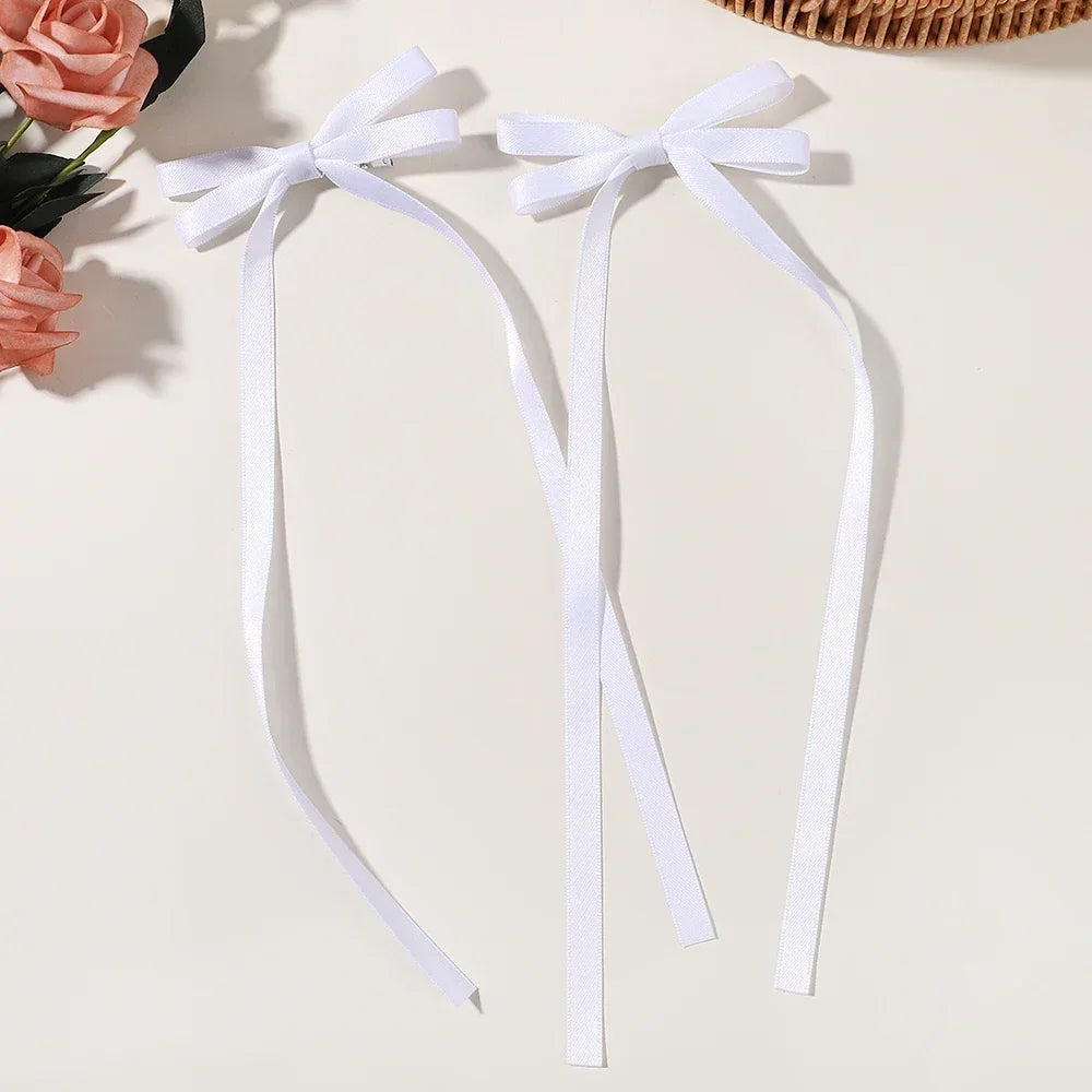 2pcs 2025 New Cute Ribbon Bow Headband Clip Set - Image 13