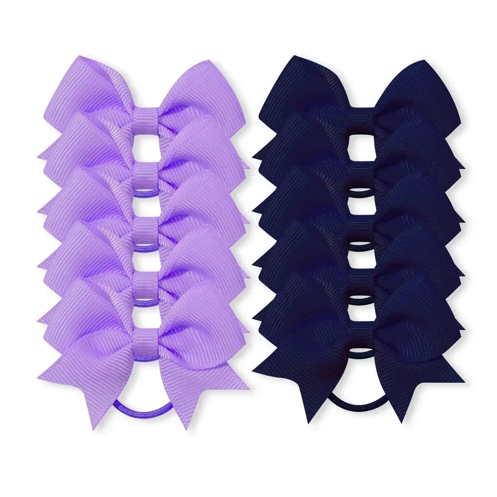 10Pcs Elastic Hair Ties with Ribbon Bows – Baby & Kids Gift Accessories - Image 15