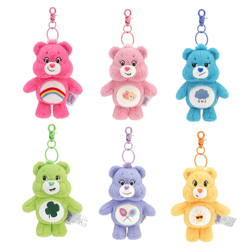 Sanrio Plush Kawaii Carebears Rainbow Bear Keychain