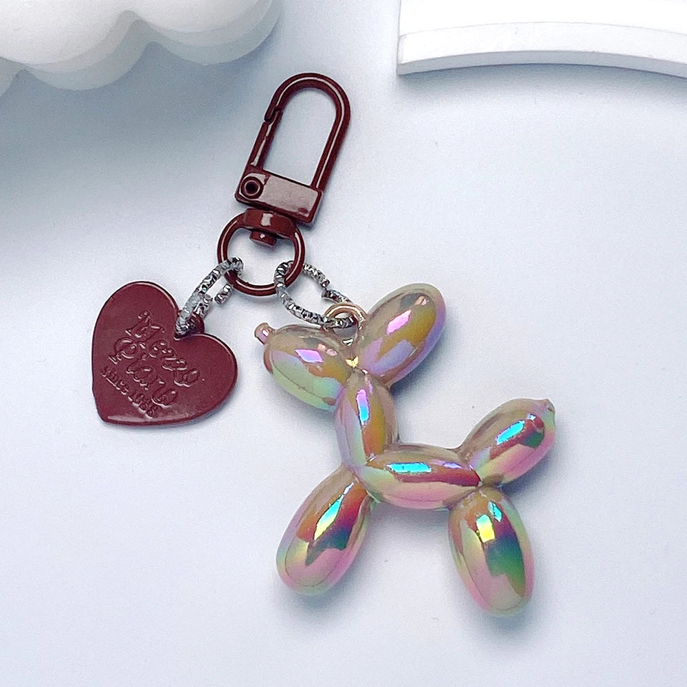 Cute Acrylic Cartoon Balloon Dog Keychains – Y2K Bag Pendant - Image 18