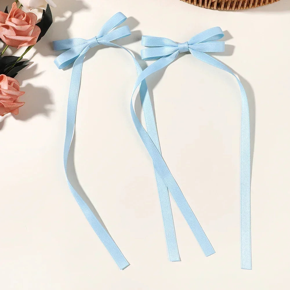 2pcs 2025 New Cute Ribbon Bow Headband Clip Set - Image 23