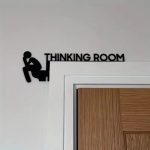 Modern Metal Toilet Door Sign – Stylish Wall Sculpture for Home Decor