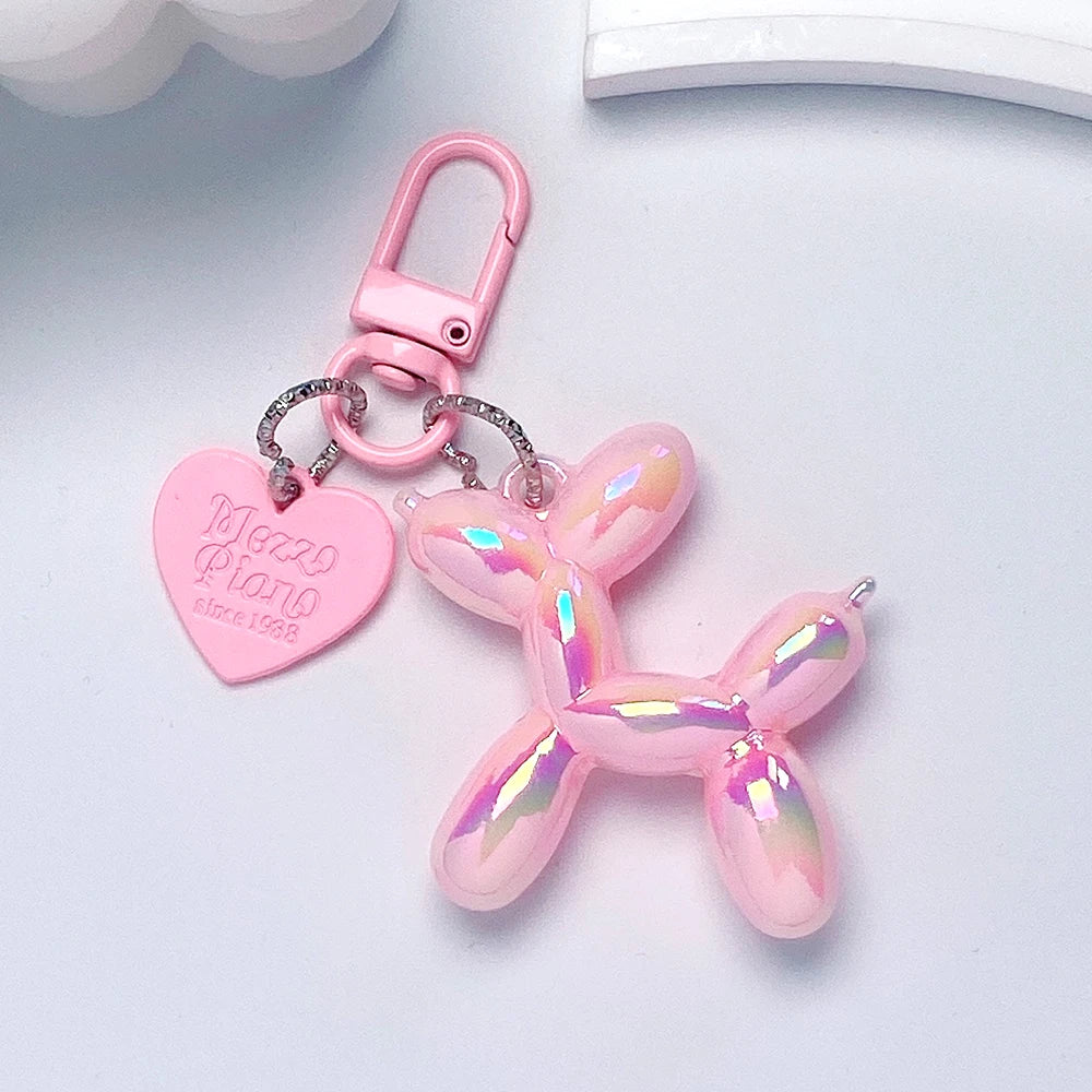 Cute Acrylic Cartoon Balloon Dog Keychains – Y2K Bag Pendant - Image 24