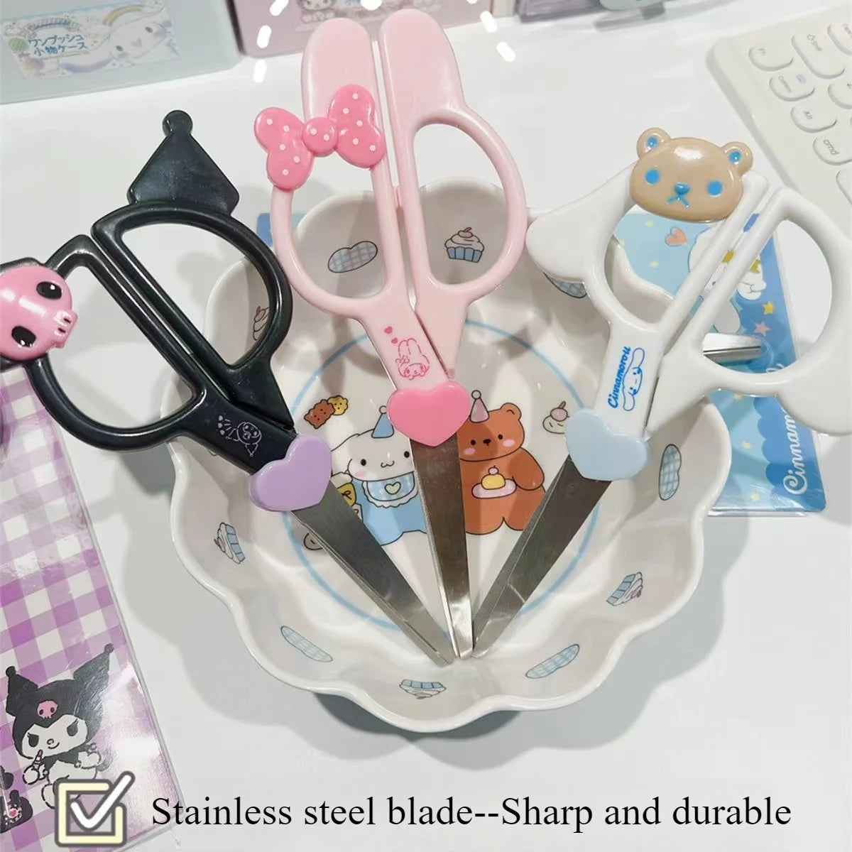 Kawaii Sanrio Kuromi & Cinnamoroll Scissors – Cute Stationery - Image 2