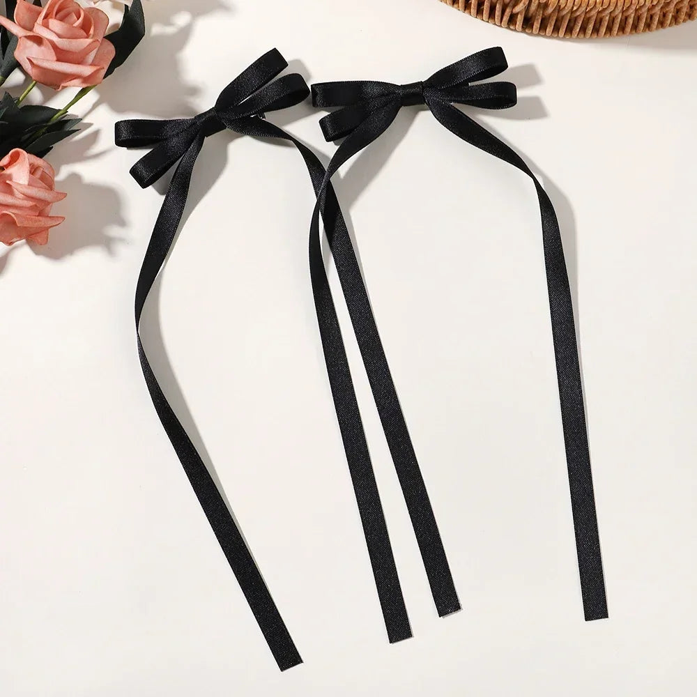 2pcs 2025 New Cute Ribbon Bow Headband Clip Set - Image 14
