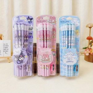 Cinnamoroll & Kuromi Cartoon Pencil Set – Cute Stationery for Fans