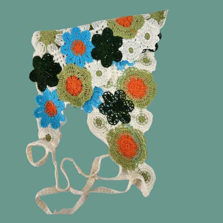 Elegant Knitted Triangle Scarf Headband – Stylish Hair Accessory - Image 9