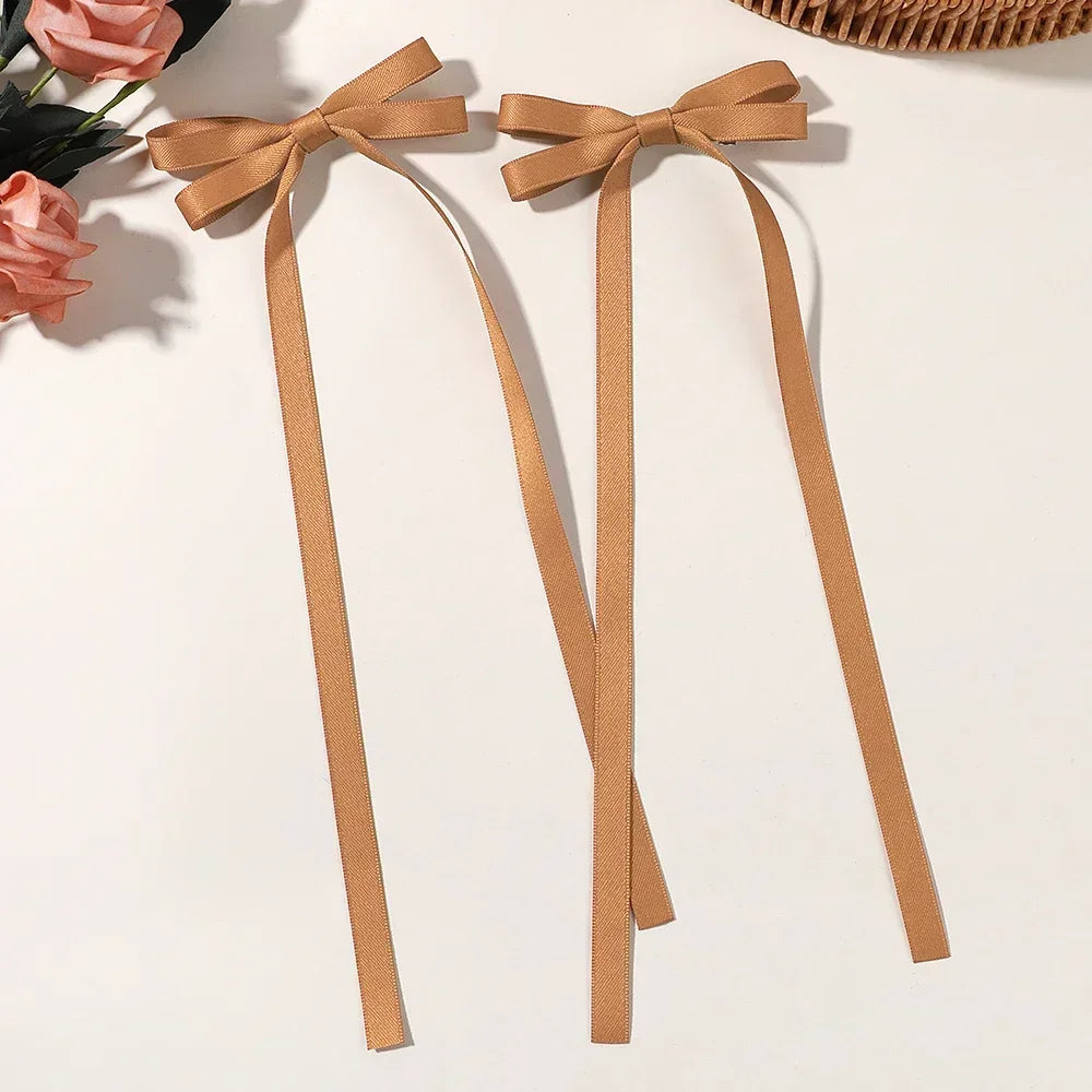 2pcs 2025 New Cute Ribbon Bow Headband Clip Set - Image 10